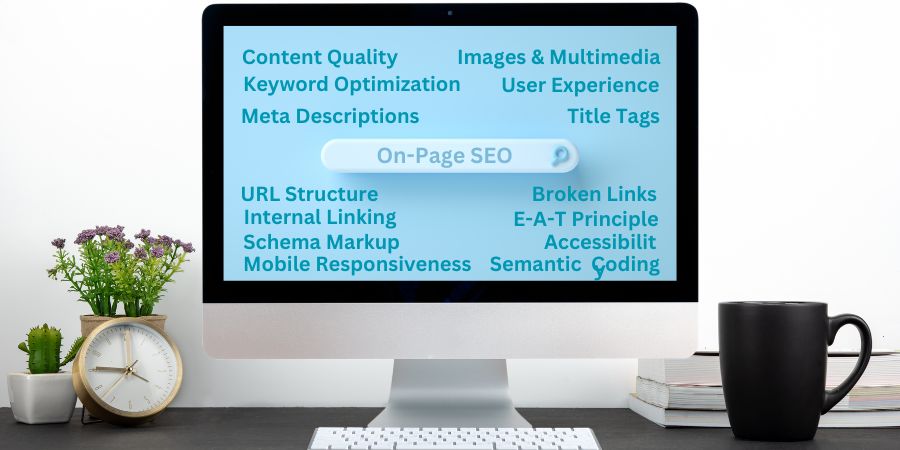 The infographic contains a description of the ever-evolving world of SEO